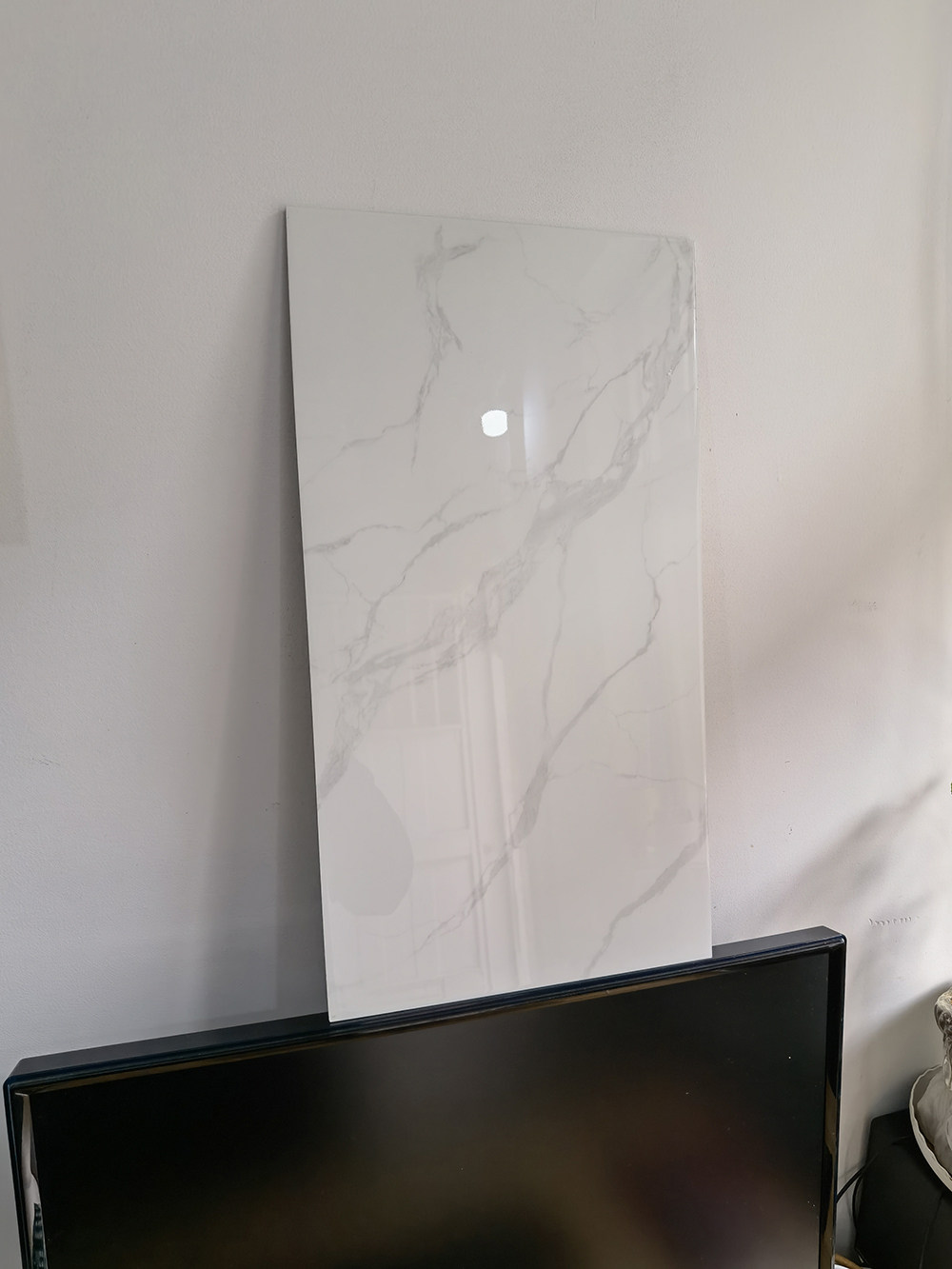 Wood veneer background wall Bamboo fiber wainscoting integrated wallboard pet high gloss wood veneer stone decorative board