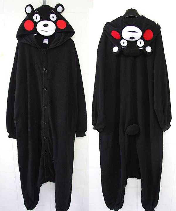 Mùa thu và mùa đông khủng long Kumamoto gấu flannel dây kéo nhà vệ sinh phiên bản hoạt hình động vật đồ ngủ một mảnh dành cho người lớn nam và nữ anime bộ mặc nhà cho nam