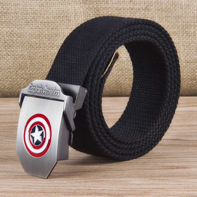 Captain America 2 Thắt lưng vải nam giản dị Đầm trẻ hoang dã Quần dày thời trang Hàn Quốc - Thắt lưng thắt lưng vải dù