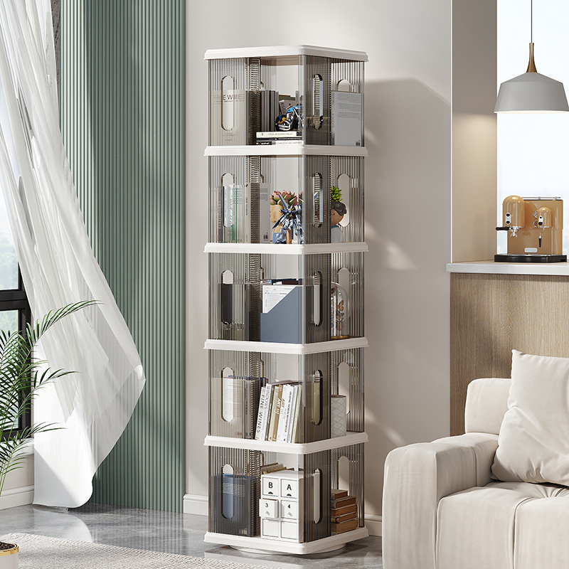 Aerite rotary bookshelf floor shelf bookcase