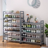 Полка для обуви для дома, простая дверца общежития, новый стиль 2025, прочный и долговечный, красивый шкаф для обуви в помещении, экономичный бамбук