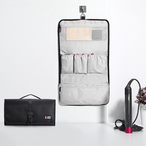 Portable storage bag large capacity curling iron stick hair dryer dormitory artifact suspension folding travel multifunctional bag