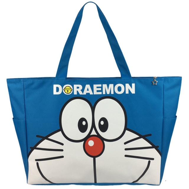 ກະເປົ໋າເດີນທາງກາຕູນງາມ Doraemon ຖົງແມ່ຕູ້ເກັບຮັກສາເສື້ອຜ້າຂະຫນາດໃຫຍ່ນັກສຶກສາທີ່ອາໃສຢູ່ໃນວິທະຍາເຂດສາມາດຫ້ອຍກະເປົ໋າກະເປົ໋າ