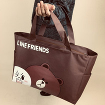 Brown Bear travel bag Baby waiting for delivery storage Student living school Oxford Cloth Baby out zipper strong luggage bag