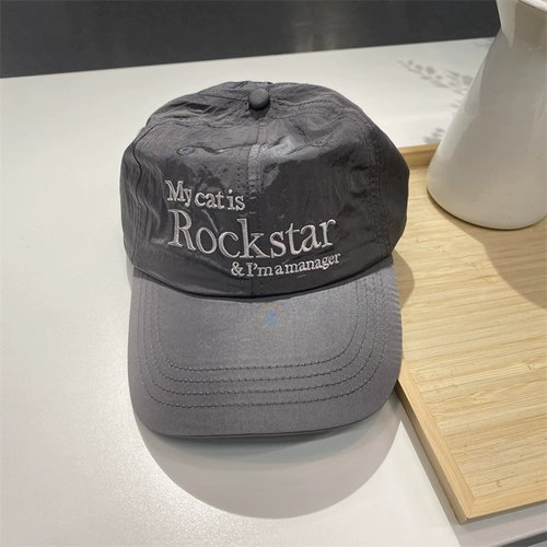 Spot Simi My Catis Rockstar Письма из вышивки нейлоновой шапки мягкая бейсбольная шляпа Ding