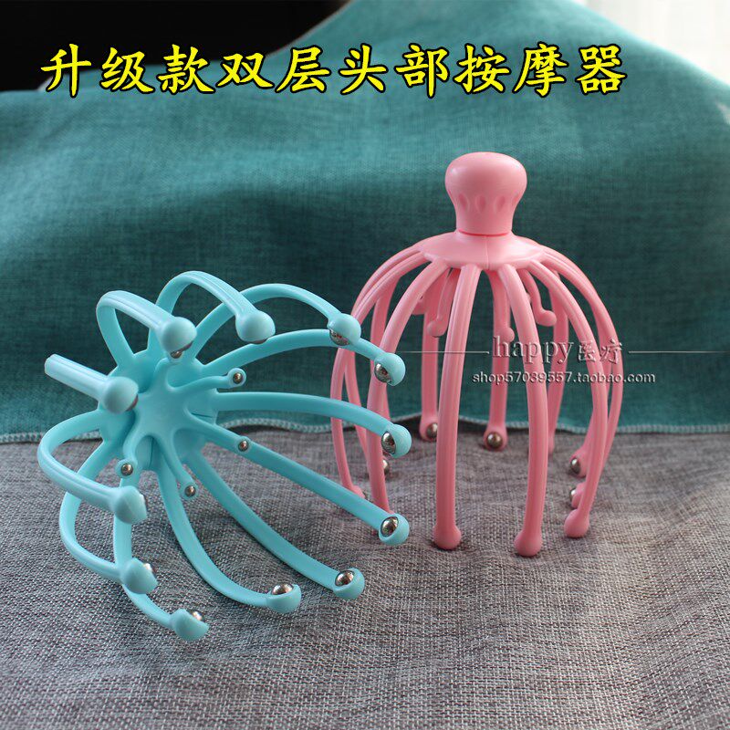 Head massager octaw fish grabber can remove 18 claw ball roll claw scalp claw roller four claw massage wheel