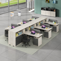 Finance Desk Sub Office Working Position Screen Partition 23 4 Peoples Desk Chair Composition
