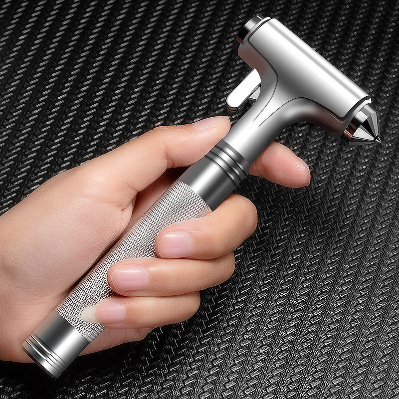 Car safety hammer Broken Window God Ware Aluminum Alloy Fire Escape On-board Emergency Multifunction Lifesaving Glass Hammer