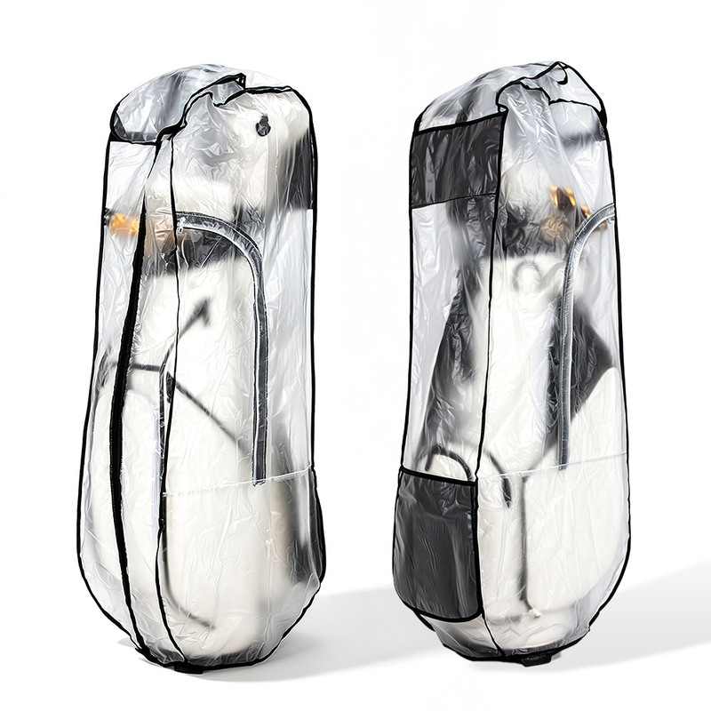 New Golf Bag Rain Cover, Transparent Pvc Poncho, Dustproof All-Inclusive Protective Cover, Simple and Lightweight Equipment Bag