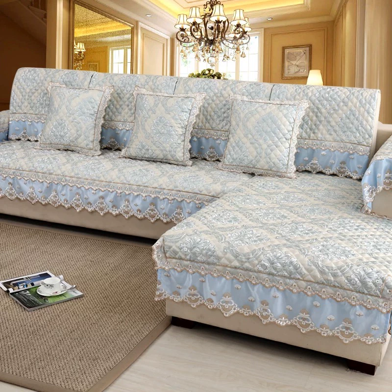 Sofa đệm châu Âu bốn mùa phổ vải đơn giản hiện đại đệm cao cấp ren bao gồm tất cả bao gồm phổ quát sofa - Ghế đệm / đệm Sofa