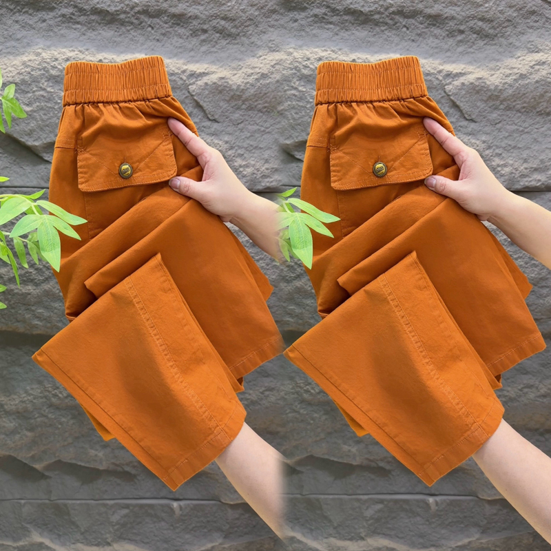 2026 Summer Orange Thin Casual Harem Pants for Women, Versatile Slimming Simple Nine-Point Pants, High-Waisted Stylish Skinny Pants 2026 Summer Orange Thin Casual Harem Pants for Women, Versatile Slimming Simple Nine-Point Pants, High-Waisted Stylish Skinny Pants