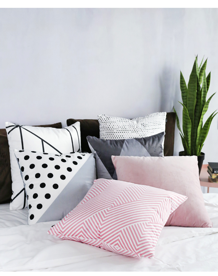 Bắc Âu hiện đại tối giản phong cách sofa ôm gối gối nam và nữ giường tựa lưng phòng khách phòng ngủ nhung mềm đệm - Trở lại đệm / Bolsters Gối hình thú cho bé