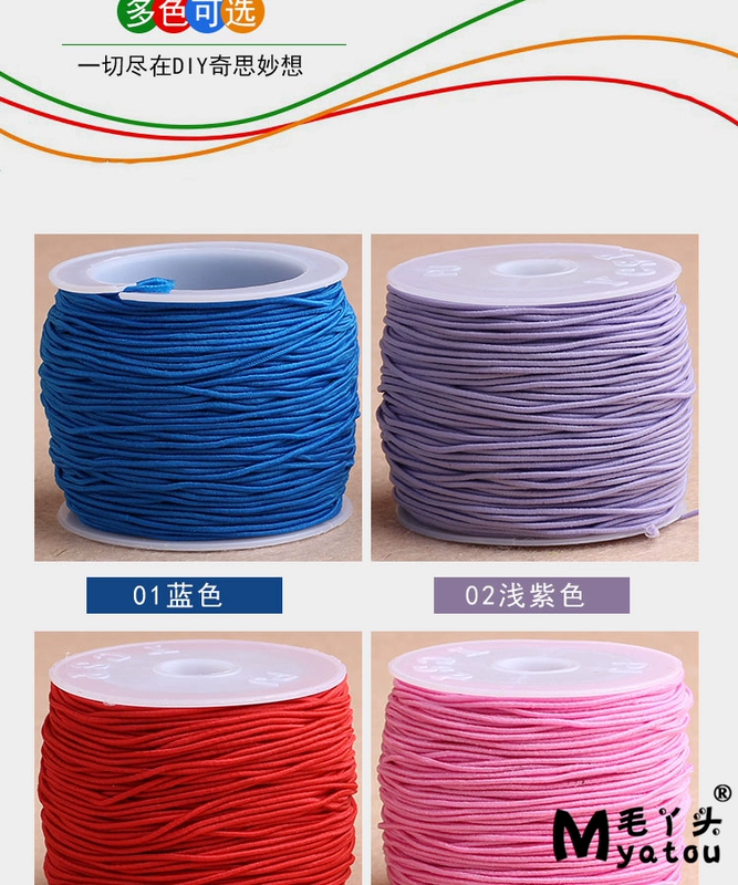 Nhập khẩu lõi căng dây đeo vòng tay đàn hồi dây đàn hồi dây chuyền tự làm thủ công hạt vòng tay dây 0,8-1,2MM - Vòng đeo tay Clasp vòng cặp
