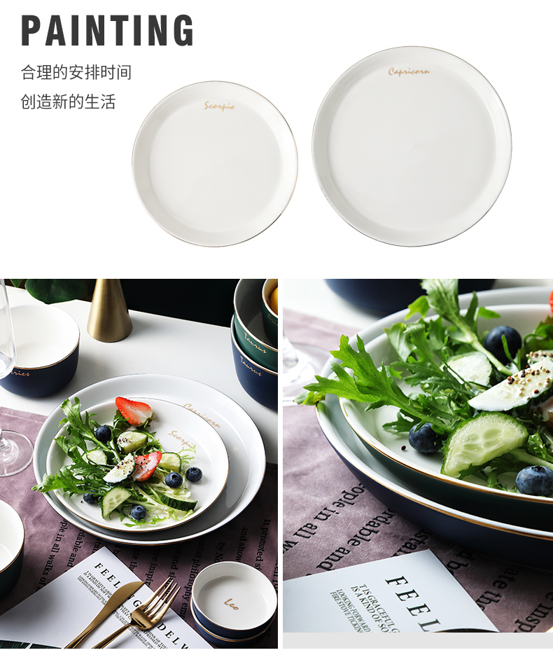 Creative matte enrolled tableware ceramic bowl bowl of individual household eat bread and butter plate character bowl with up phnom penh contracted small bowl