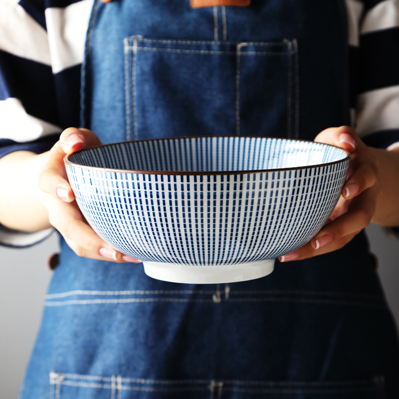 Ceramic bowl of soup bowl large rainbow such use household with rainbow such use super bowl of individual creative rainbow such to use Japanese bowls to eat rainbow such use