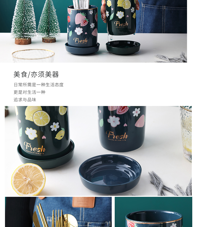 Chopsticks cage tray was creative hand - made ceramic double belt drop kitchen spoon, knife and fork shelf practical using Chopsticks Chopsticks