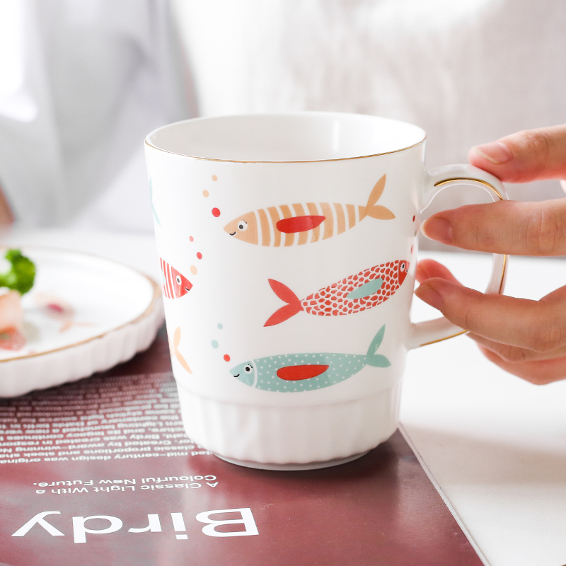 Dishes suit household ceramic bowl, lovely combination of creative jobs to use of cartoon small bowl of fresh ins plate