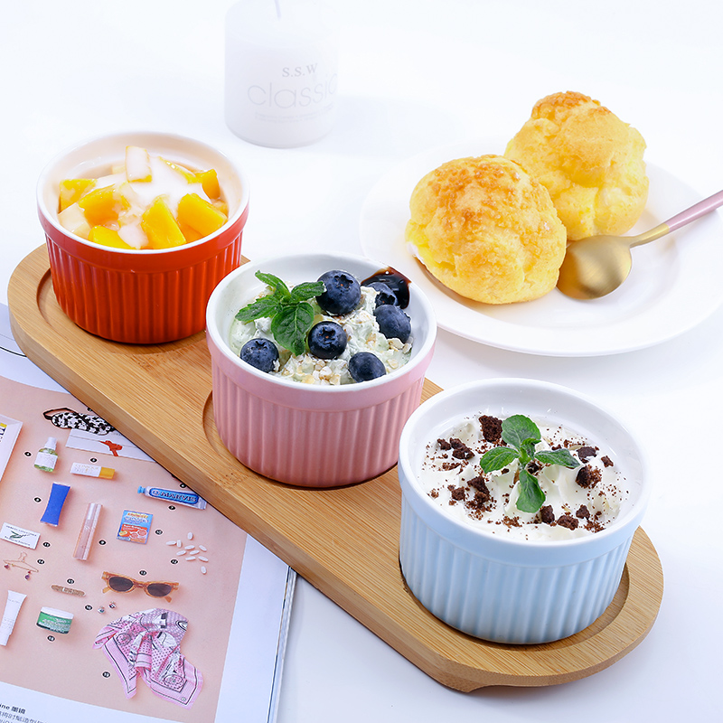 To offer them the oven ceramic lovely steamed pudding cup cake baking mold creative dessert bowl bowl shu she grilled dishes