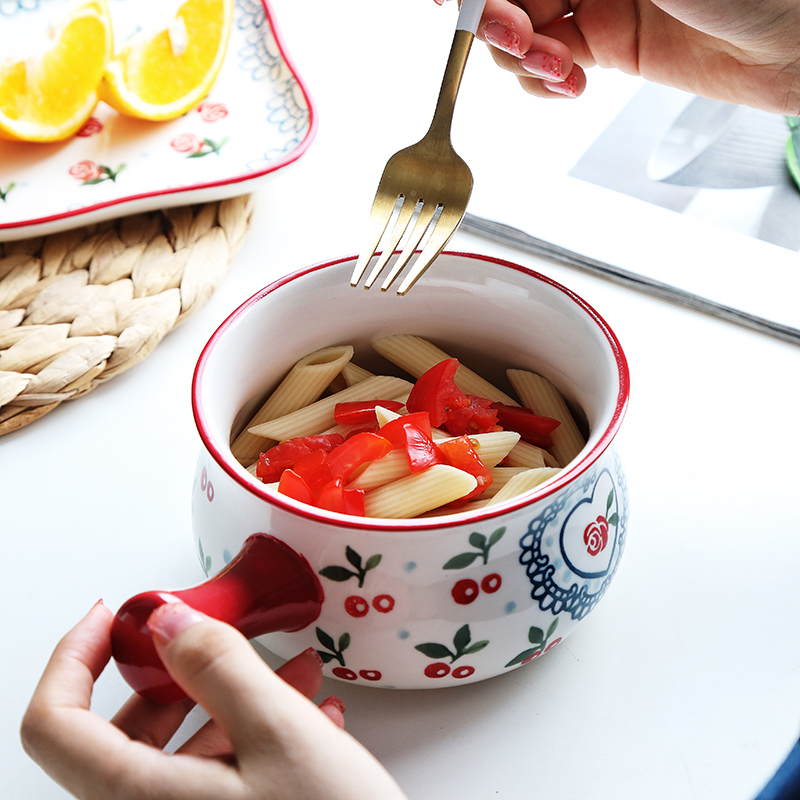 Nordic one food combination of household sweethearts bowl bowl dish suits for ceramic bowl with handles bowl bowl for breakfast