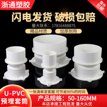PVC water pipe fittings pre-embedded sleeves 50 75110160 sleeves direct embedded water stop disposable barrel