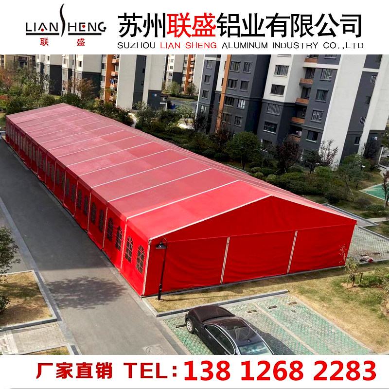 Wedding Wedding tent Red and white wedding wine mat shed German European transparent greenhouse Storage tent Outdoor