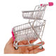 Creative children's mini simulation supermarket shopping cart small trolley play house model toy storage cart