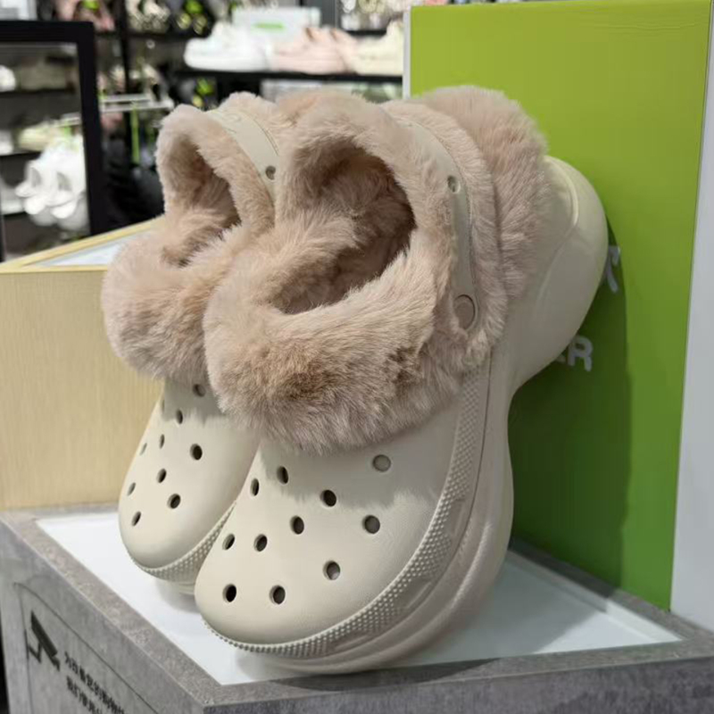 Crocs Women's Shoes, Whale Warm Cotton Bae Thick-Soled Winter Fleece-Lined Warm Slippers 211753 Crocs Women's Shoes, Whale Warm Cotton Bae Thick-Soled Winter Fleece-Lined Warm Slippers 211753