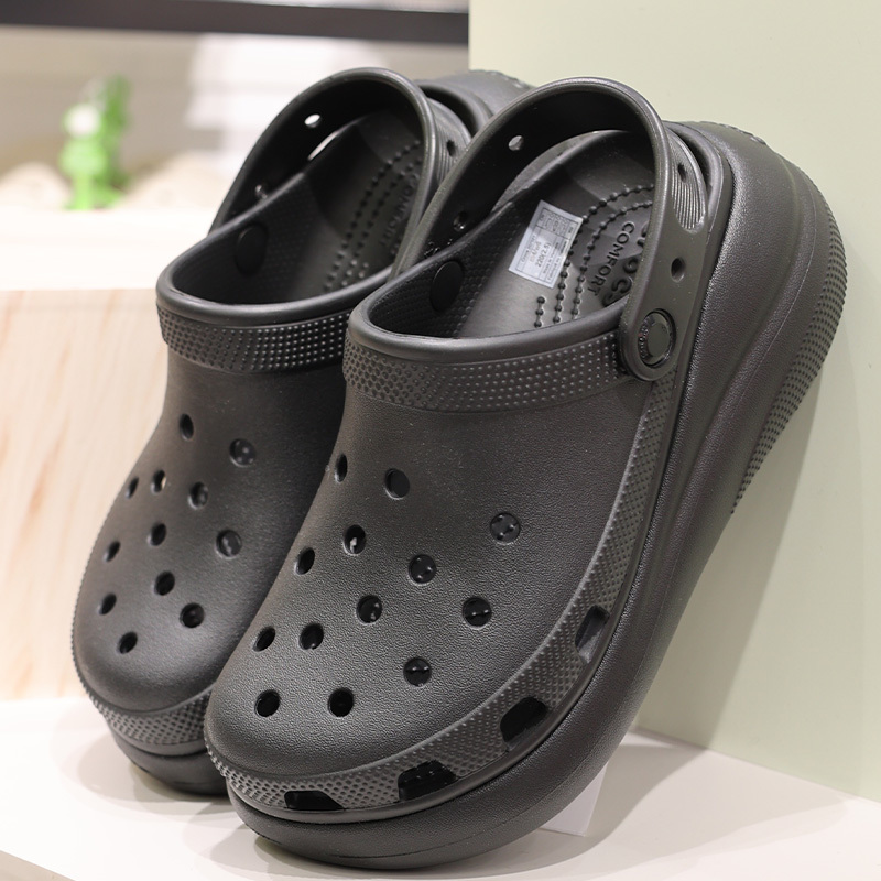 Crocs Clogs Couple Beach Shoes Outdoor Thick-Soled Platform Height-Increasing Men's and Women's Sandals 207521