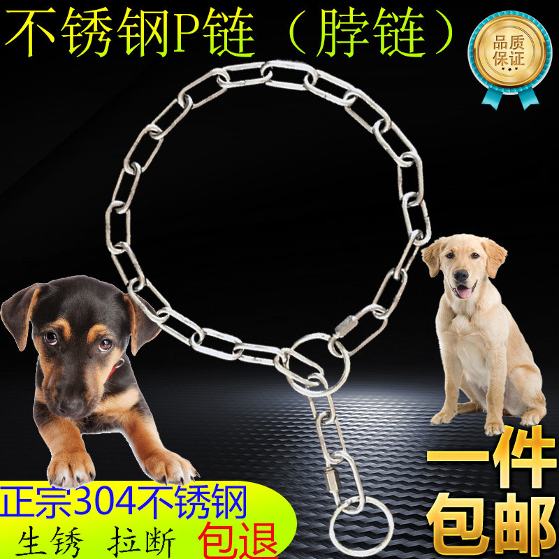 Stainless steel p chain large dog snake chain Golden Retriever horse dog dog collar dog chain dog chain