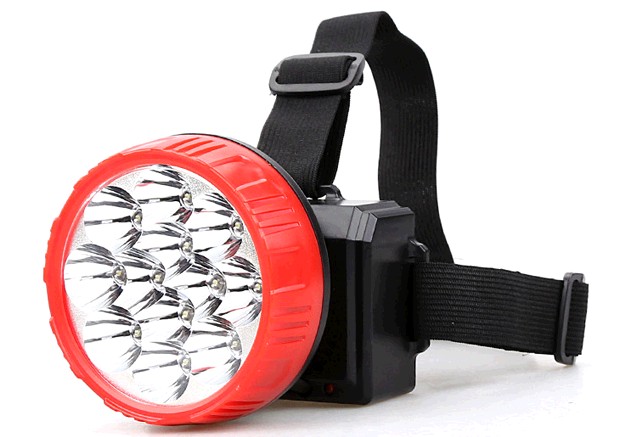 Nhà máy trực tiếp Jiage thợ mỏ của đèn chói nhập khẩu 12LED câu cá đêm câu cá ngoài trời khẩn cấp chiếu sáng đèn pha YD-3305 đèn pin cree