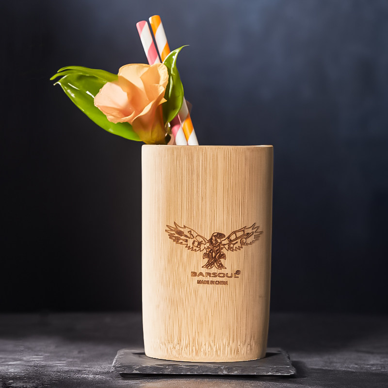 Bar Soul JWJB8023 Pure Natural wood China Wind retro Cocktail Glass of Water Cup Beer Juice Cup-Taobao