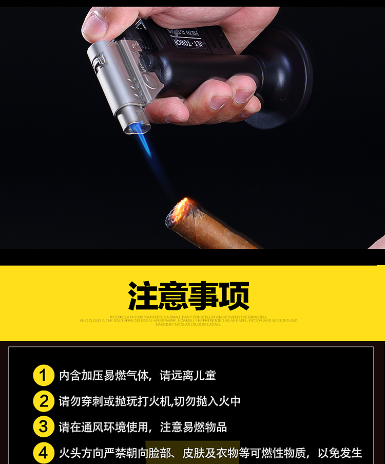 Thanh linh hồn chống gió thẳng vào súng lửa nhiệt độ cao mỏ hàn nhỏ lặp đi lặp lại khí nhẹ hơn các loại bật lửa