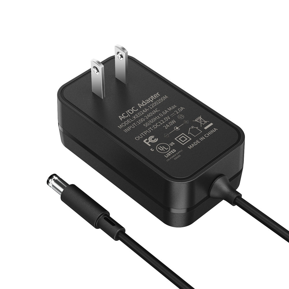 现货12v2a电源适配器 美规UL/FCC认证led灯带按摩器24W电源适配器