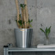 Aluminum retro debris storage barrel gardening green plant flower pot