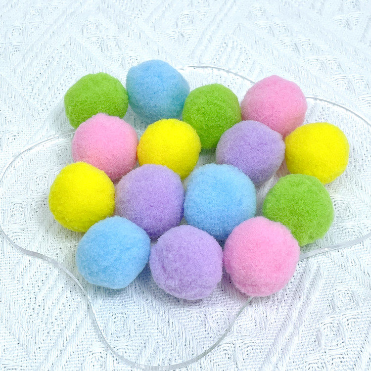 Pet Supplies Cat Toys Multicolor Soft Plush Ball Colorful Candy Color Ball Funny Cat Interactive Ball Self-Hi Cat Ball