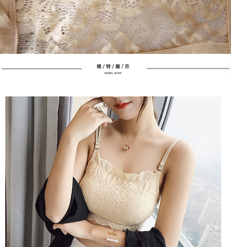 Ren làm đẹp lưng nữ mùa hè quấn ngực ống top ngắn gợi cảm tụ tập với áo lót ngực mặc áo ngực áo lót bra