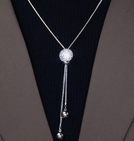 2026 New Necklace Women's Fashion Simple Clavicle Chain Pull-Out Long Sweater Chain Temperament Exquisite Accessories Pendant