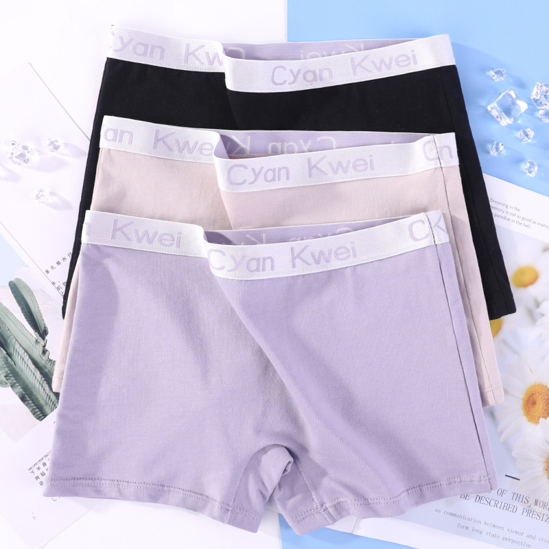Large Size Pure Cotton Underwear for Women, Mid-Waist Antibacterial Boxer Briefs for Students and Girls, Shorts for Plus-Size Women 100kg