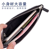 Длинный бумажник с молнией, кожаная небольшая сумка с петлей на руку, кошелек, коллекция 2022, из натуральной кожи, длина макси