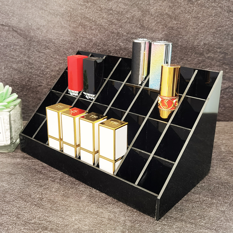 Acrylic lip red containing box ins Dognet red cosmetics set up table lip balm lip glazed display shelf