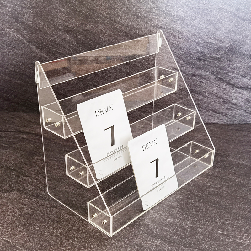 Acrylic Transparent Cosmetic Containing Layer Shelf Multilayer Mask Show Shelf Desktop Skin Care Products Containing Finishing Shelves