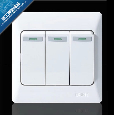 Positive Tai switch socket 86 Type NEW7 Series NEW7-011B Three open double cut switch