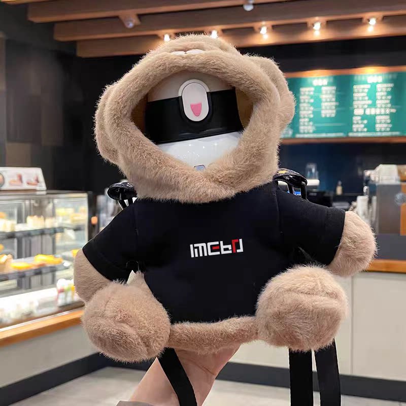 美国PURSING时尚木纹咖啡杯保温杯女生高颜值吸管便携316水杯子男