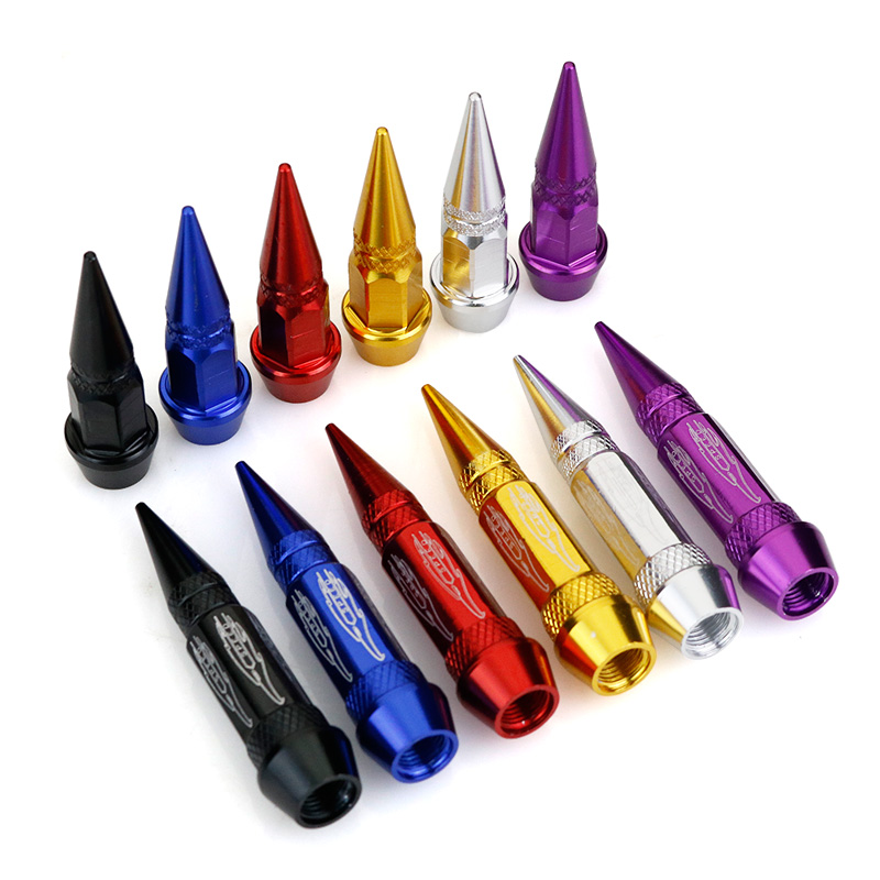 Automobile universal pointed valve cap personalized modification metal valve cap motorcycle bicycle valve core cap