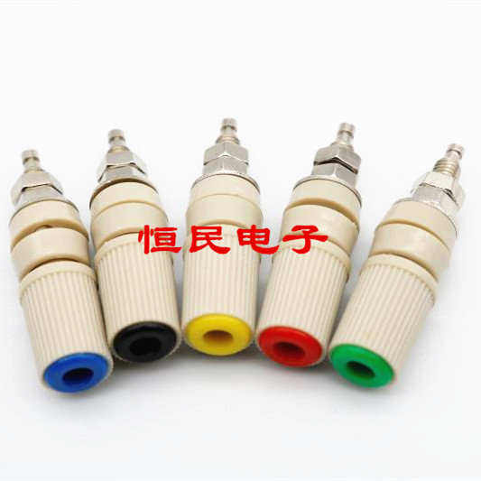 Banana socket M5*45 pure copper terminal 30A high current 4mm banana socket plug terminal ground column