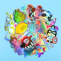 50 pieces of vinoquins laser graffiti Creative post Suitcase Sticker CAR WATERPROOF STICKER Flash Sticker