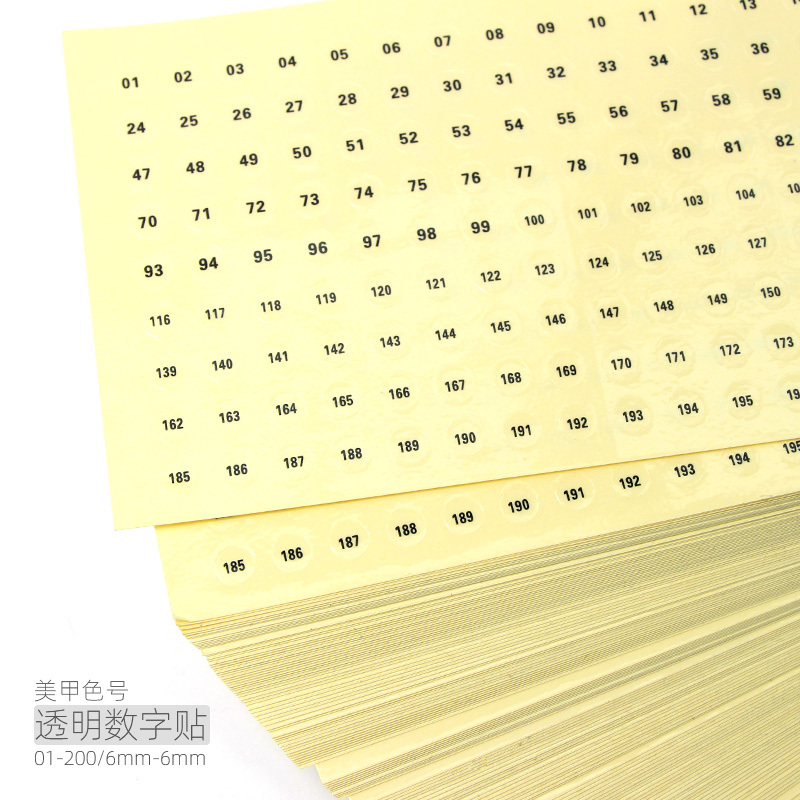 Nail Art Label Paper Number Stickers Display Board Number Stickers Nail Polish Gel Color Number Label Stickers Color Card Special Transparent Stickers Nail Art Label Paper Number Stickers Display Board Number Stickers Nail Polish Gel Color Number Label Stickers Color Card Special Transparent Stickers