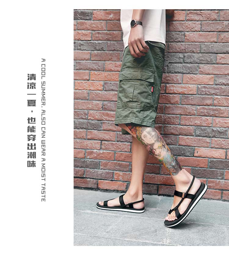 Dép nam thời trang hè 2018 mới Hàn Quốc phiên bản đế mềm đế xuồng đế mềm đế xuồng đế mềm đế mềm shop giày nam đẹp