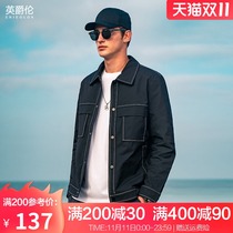 British Jue Lun 2021 autumn new mens jacket trend Collection line lapel mens coat casual spring and autumn coat