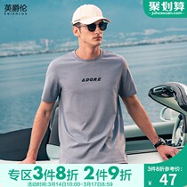 British Royale 2022 Summer New Short-Sleeved T-Shirt Menswear Trend Minimalist Letter Print Half-Sleeve T-Shirt Top